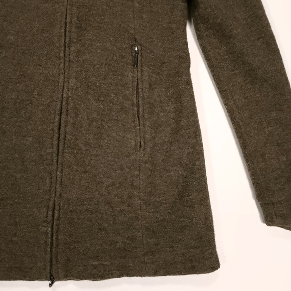 Ibex Backbay Merino Wool Tunic Jacket Womens Size XS Sweater Full Zip Green GUC! - Picture 7 of 16
